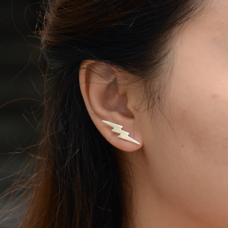 12pair Tiny Earrings Lightning Bolt Silver Ear Climbers Charm Jewelry For Women
12pair Tiny Earrings Lightning Bolt Silver Ear Climbers Charm Jewelry For Women
