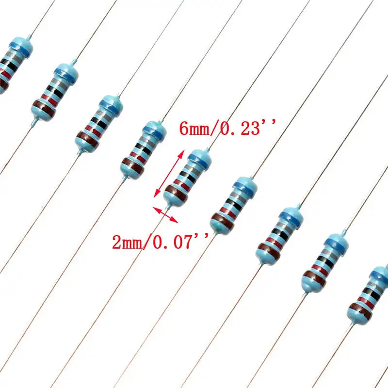 1000 Pcs 50Values 1/4W Power Metal Film Resistors 1000 Pcs 50Values 1/4W Power Metal Film Resistors