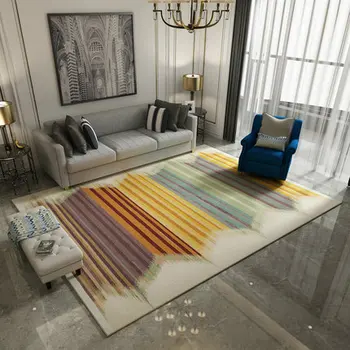 Living room geometric striped carpet Nordic light luxury modern minimalist bedroom full bed bed blanket
Living room geometric striped carpet Nordic light luxury modern minimalist bedroom full bed bed blanket