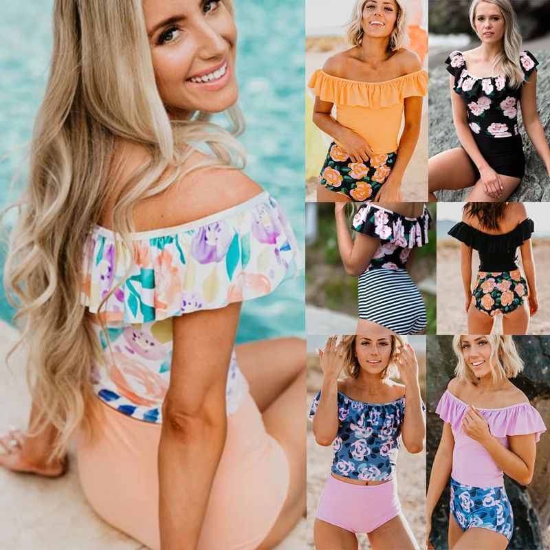 Separate 2019 Sexy Off The Shoulder Solid Swimwear Women One Piece Swimsuit Female Bathing Suit Ruffle Monokini Swim Wear ZH 
Separate 2019 Sexy Off The Shoulder Solid Swimwear Women One Piece Swimsuit Female Bathing Suit Ruffle Monokini Swim Wear ZH