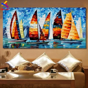Large Sailing Picture Hand painted Modern Abstract Oil Painting on Canvas for Living Room Wall Art Home Decoration Gift SL063
Large Sailing Picture Hand painted Modern Abstract Oil Painting on Canvas for Living Room Wall Art Home Decoration Gift SL063