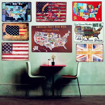 Plaque MAP Flag Vintage Metal Tin Signs Wall Art Plates For Pub Bar Home Decor Route 66 Wall Painting Decoration 20x30cm N115
Plaque MAP Flag Vintage Metal Tin Signs Wall Art Plates For Pub Bar Home Decor Route 66 Wall Painting Decoration 20x30cm N115