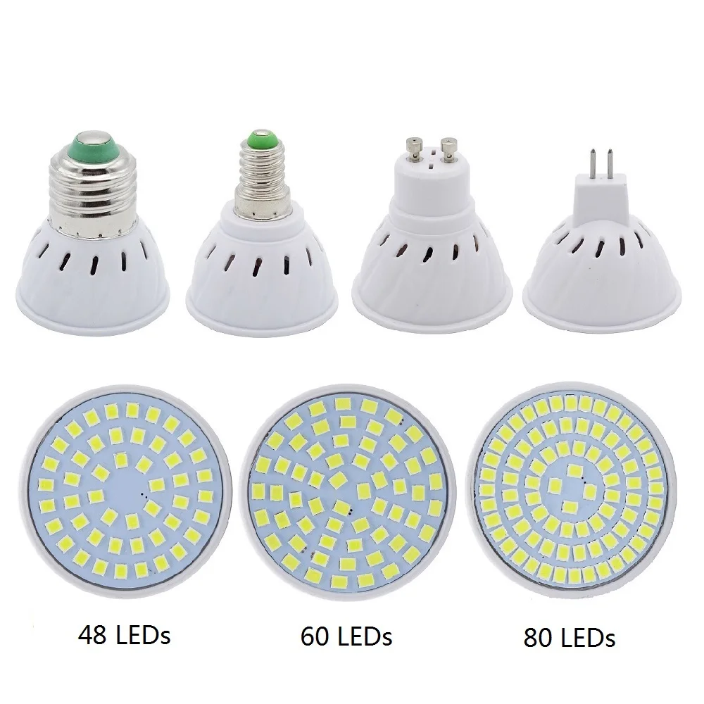 1Pcs GU10 MR16 E14 E27 Lampada Led Bulb AC 220V 2835 SMD Spotlights 48 60 80leds Energy Saving Led Light for Home Lighting
1Pcs GU10 MR16 E14 E27 Lampada Led Bulb AC 220V 2835 SMD Spotlights 48 60 80leds Energy Saving Led Light for Home Lighting