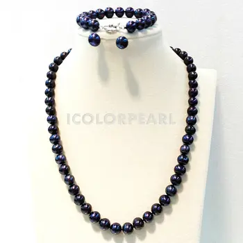WEICOLOR Wholesale Price For Shiny 20" Long 9mm Round Black freshwater Pearl Set.(Necklace+Bracelet+Earrings). Free Shipping!
WEICOLOR Wholesale Price For Shiny 20" Long 9mm Round Black freshwater Pearl Set.(Necklace+Bracelet+Earrings). Free Shipping!