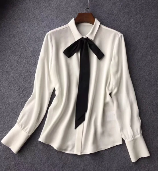 KENVY Brand Fashion Women's High-end Luxury Spring Elegant Bow Tie Long-sleeved Silk Shirt Top
KENVY Brand Fashion Women's High-end Luxury Spring Elegant Bow Tie Long-sleeved Silk Shirt Top