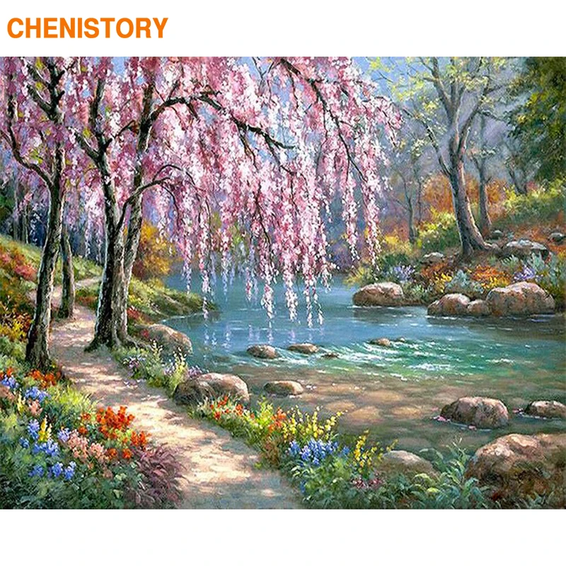 CHENISTORY DIY Oil Painting By Numbers Kit Landscape Wall Decor Picture Painting On Canvas Handprinted Artwork 40*50 Tree Stream
CHENISTORY DIY Oil Painting By Numbers Kit Landscape Wall Decor Picture Painting On Canvas Handprinted Artwork 40*50 Tree Stream