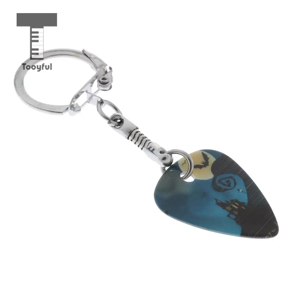 Acoustic Electric Celluloid Smooth Guitar Plectrum Picks Happy Halloween Keychain Key Fob