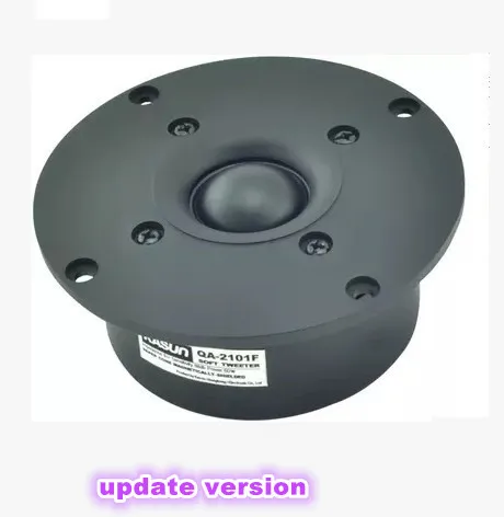 Update version Kasun QA-2101F hifi silk dome tweeter magnetism shielded 8ohm 60W bookshelf speaker DIY 2PCS/LOT
Update version Kasun QA-2101F hifi silk dome tweeter magnetism shielded 8ohm 60W bookshelf speaker DIY 2PCS/LOT