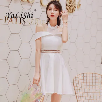 2018 Summer Women Dress Patchwork Sundress Slash Neck Halter Sexy Party Dresses White Black Bandage Bodycon A-Line Dress Vestido
2018 Summer Women Dress Patchwork Sundress Slash Neck Halter Sexy Party Dresses White Black Bandage Bodycon A-Line Dress Vestido