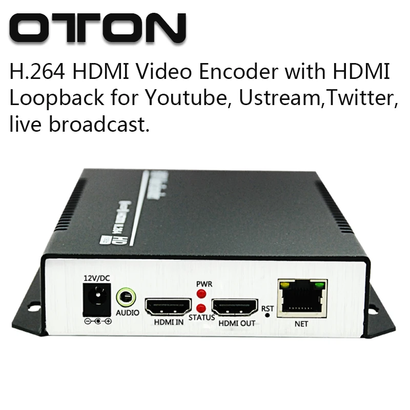 OTON T-101 H.264 HDMI Video Encoder with HDMI loopback for Live Stream Broadcast, YouTube, Ustream, Twitter, etc.
OTON T-101 H.264 HDMI Video Encoder with HDMI loopback for Live Stream Broadcast, YouTube, Ustream, Twitter, etc.