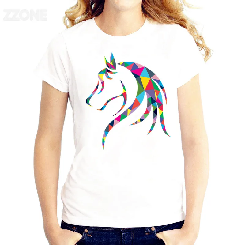 Colored horse head T-shirt Women Printed Good Quality TShirt Short Sleeve T-shirts O-Neck Fashion Tee Shirts HWP251
Colored horse head T-shirt Women Printed Good Quality TShirt Short Sleeve T-shirts O-Neck Fashion Tee Shirts HWP251