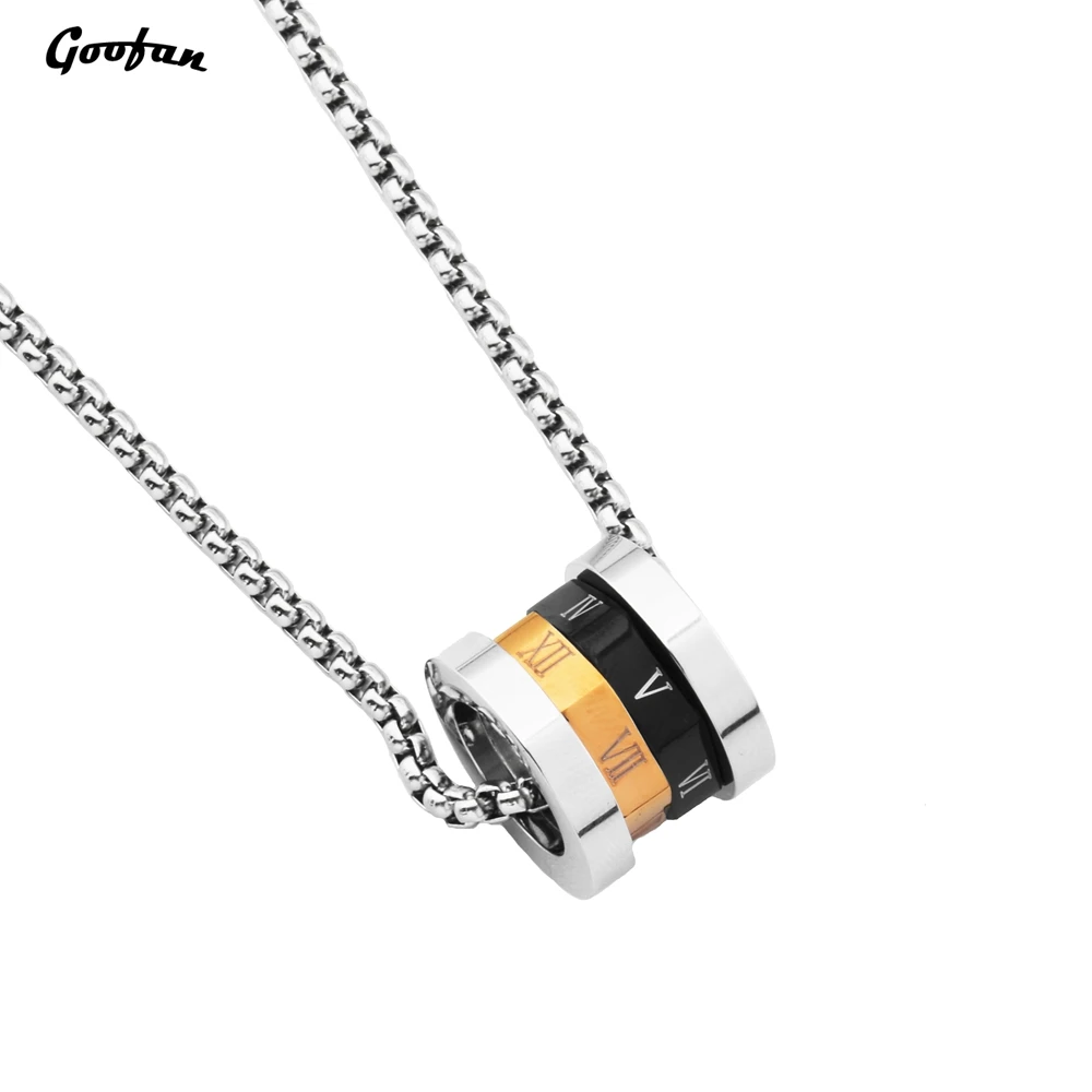 Goofan Hiphop Punk Style Vintage Rome digital Circle Pendant&Necklace StainlessSteel Trendy Charm for Men Women STN629
Goofan Hiphop Punk Style Vintage Rome digital Circle Pendant&Necklace StainlessSteel Trendy Charm for Men Women STN629