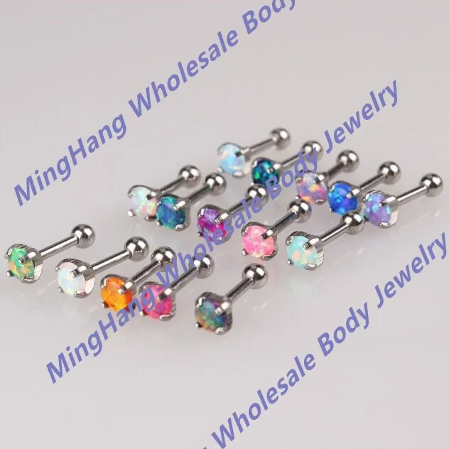 G23 Titanium MIXEDS 15 COLORS OPAL EAR CARTILAGE BODY PIERCING TRAGUS HELIX STUD RING EARRING BARBELL 15pcs/lot
G23 Titanium MIXEDS 15 COLORS OPAL EAR CARTILAGE BODY PIERCING TRAGUS HELIX STUD RING EARRING BARBELL 15pcs/lot