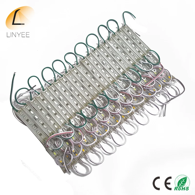 20pcs 5730 LED Module DC12V 6 LEDs Waterproof Outdoor light Backlight for billboard white, red, blue, green High lumens
20pcs 5730 LED Module DC12V 6 LEDs Waterproof Outdoor light Backlight for billboard white, red, blue, green High lumens