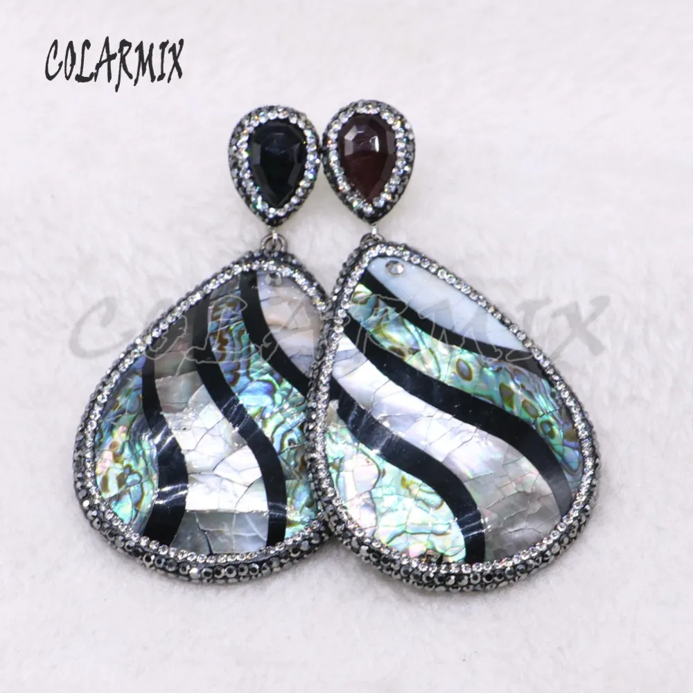 Natural shell stone drop shape earrings abalone shell earrings fashion jewelry Big shell earrings gift for lady3880
Natural shell stone drop shape earrings abalone shell earrings fashion jewelry Big shell earrings gift for lady3880