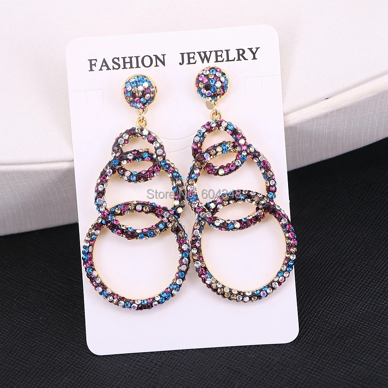3Pairs ZYZ177-9853 Three Round Circle Earrings Multicolor Rhinestoe Pave Long Drop Ear Dangle Earrings For Women Party Jewelry
3Pairs ZYZ177-9853 Three Round Circle Earrings Multicolor Rhinestoe Pave Long Drop Ear Dangle Earrings For Women Party Jewelry