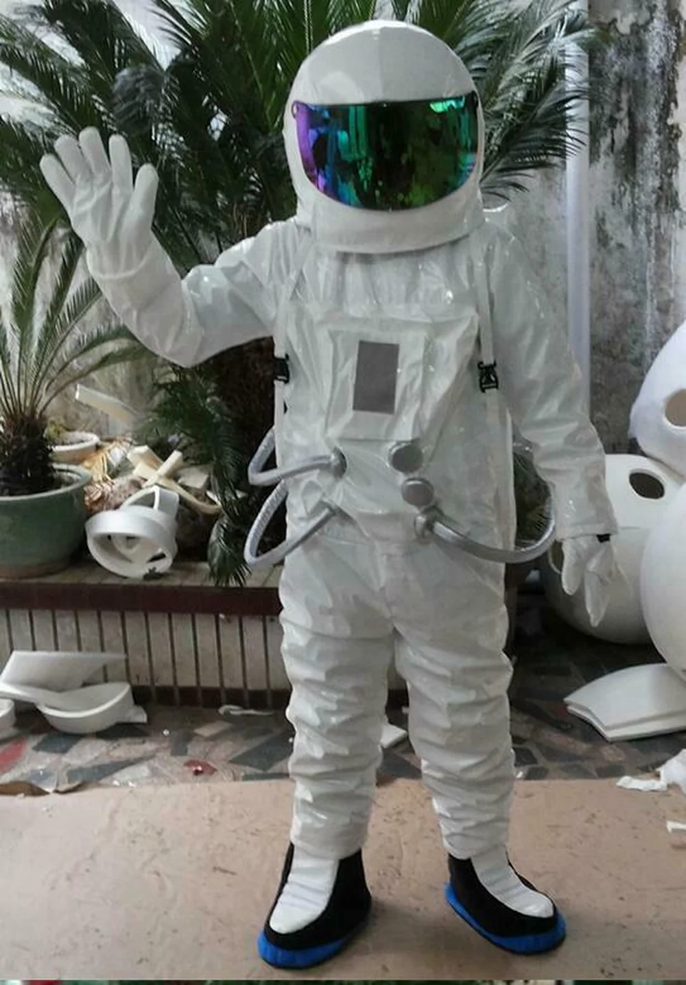 

2019 Spaceman Mascot Costume Suits Fancy Party Adult Size Dress Astronaut New Clothing Advertising Carnival Halloween Christmas