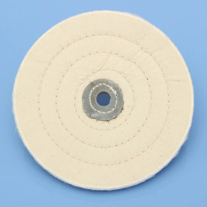 1pc  6'' 150mm White Cloth Buffing Polishing Wheel Buffer Polish Grinder Pad Accessories