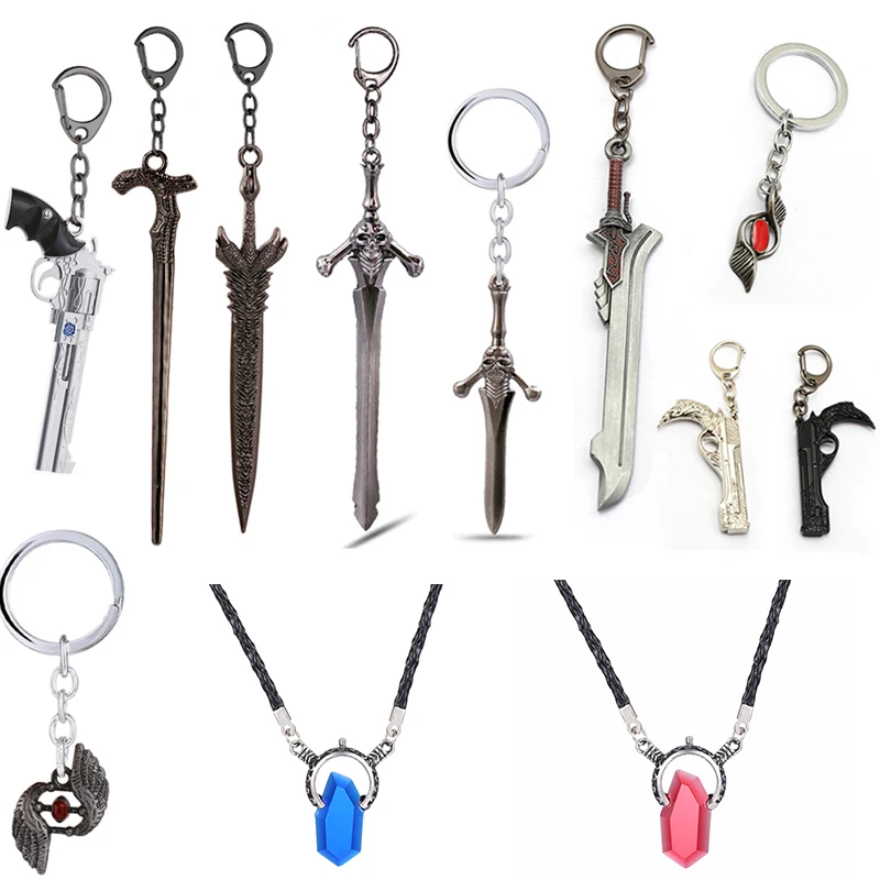 Game May Cry Keychain DMC 5 Gun Model Keyring Dante Rebellion Awakening Sword Pendant Key Chains Red Queen llaveros Jewelry Gift
Game May Cry Keychain DMC 5 Gun Model Keyring Dante Rebellion Awakening Sword Pendant Key Chains Red Queen llaveros Jewelry Gift