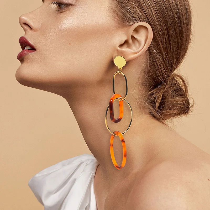 2019 ZA New Acrylic Rround Geometry Drop Earrings Oval Metal Vintage Resin Trendy Long Chain Statement Dangle Earrings Jewelry
2019 ZA New Acrylic Rround Geometry Drop Earrings Oval Metal Vintage Resin Trendy Long Chain Statement Dangle Earrings Jewelry