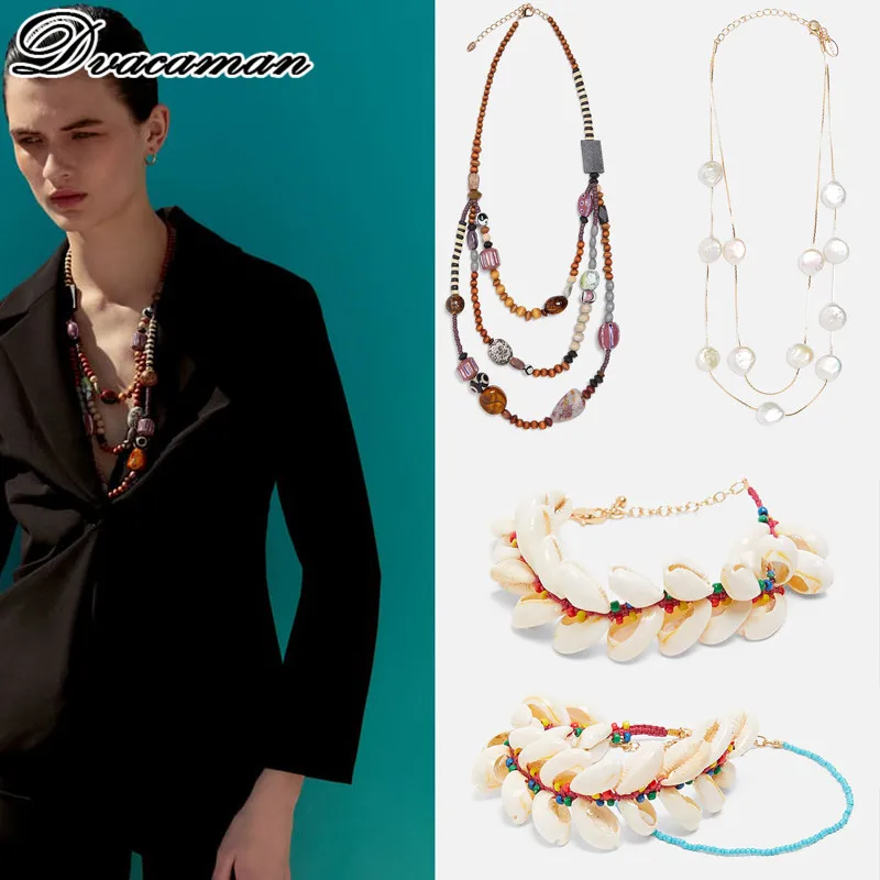Dvacaman 2019 Trendy ZA Multi-Color Stone Pendant Necklace Women Vintage Seashell Link Chain Choker Necklace Party Gift Jewelry
Dvacaman 2019 Trendy ZA Multi-Color Stone Pendant Necklace Women Vintage Seashell Link Chain Choker Necklace Party Gift Jewelry