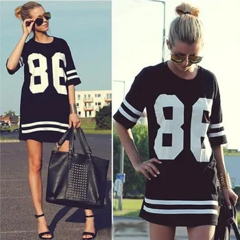 Summer Style T Shirt Women Celebrity Number 86 Print Tops Casual Long Loose Hip Hop Top Tees Ladies T-shirt Blusas
Summer Style T Shirt Women Celebrity Number 86 Print Tops Casual Long Loose Hip Hop Top Tees Ladies T-shirt Blusas