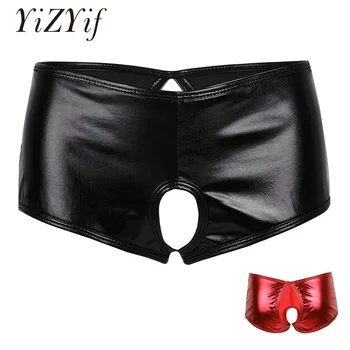 YiZYiF Women Underwear Lingerie crotch Open panties Wetlook Faux Leather Crotchless Sexy chastity Brief Underwear Underpants
YiZYiF Women Underwear Lingerie crotch Open panties Wetlook Faux Leather Crotchless Sexy chastity Brief Underwear Underpants