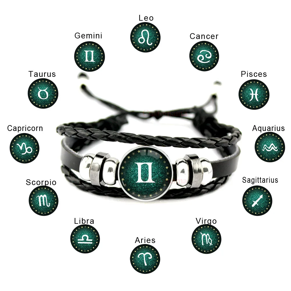 Unisex Aries Taurus Gemini Cancer Leo Virgo Libra Scorpio Sagittarius Capricorn Aquarius Pisces Zodiac Bracelets for Women Men
Unisex Aries Taurus Gemini Cancer Leo Virgo Libra Scorpio Sagittarius Capricorn Aquarius Pisces Zodiac Bracelets for Women Men
