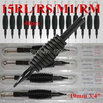 40pcs Disposable Tattoo Grips Tube with Suited Sterilized Needles 15RL/RS/M1/RM Size 3/4" (19mm) for tattoo machine
40pcs Disposable Tattoo Grips Tube with Suited Sterilized Needles 15RL/RS/M1/RM Size 3/4" (19mm) for tattoo machine