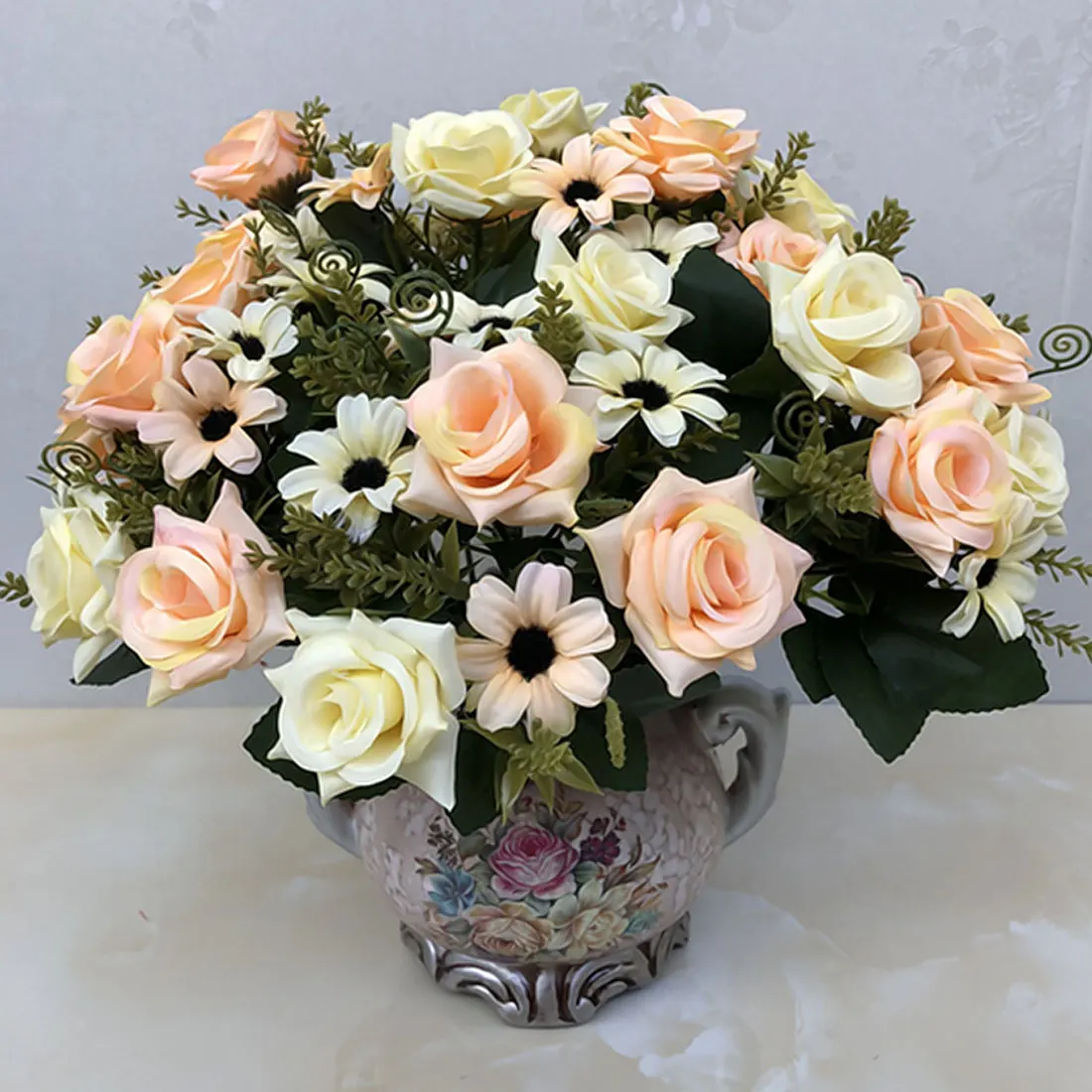 Artificial Plants 1 Bunch French Rose Floral Bouquet Silk Fake Flower Arrange Table Daisy Camellia Artificial Flowers
Artificial Plants 1 Bunch French Rose Floral Bouquet Silk Fake Flower Arrange Table Daisy Camellia Artificial Flowers