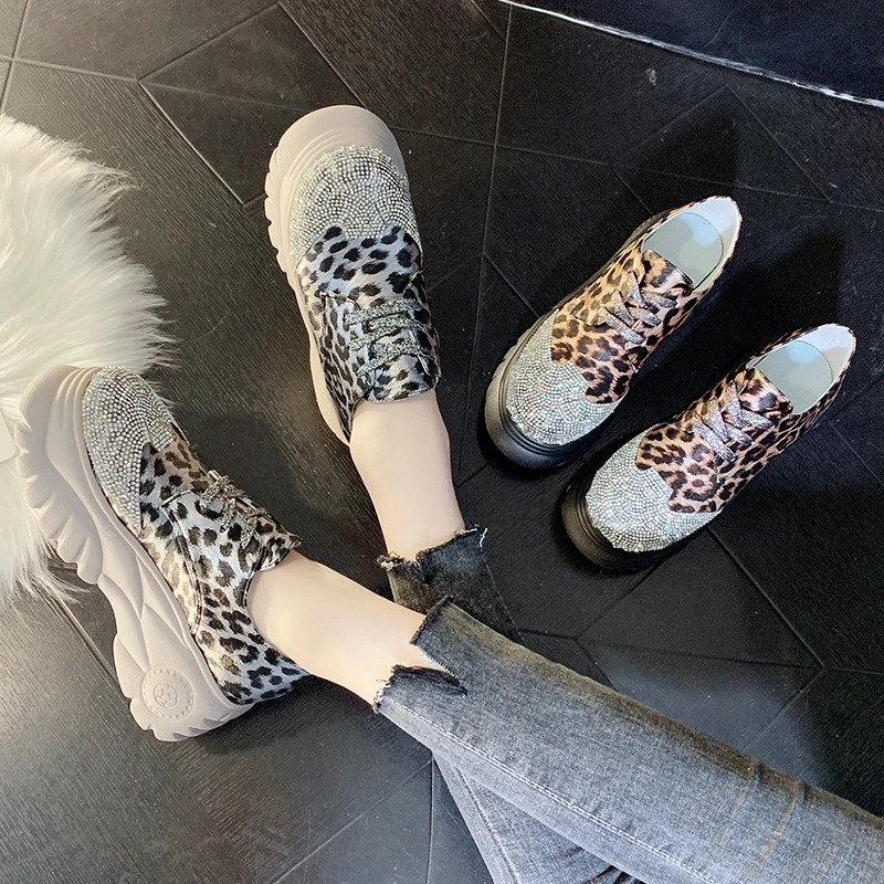 2019 leopard fashion shiny Rhinestone women platform sneakers high quality personality ladies Thick bottom casual espadrilles
2019 leopard fashion shiny Rhinestone women platform sneakers high quality personality ladies Thick bottom casual espadrilles