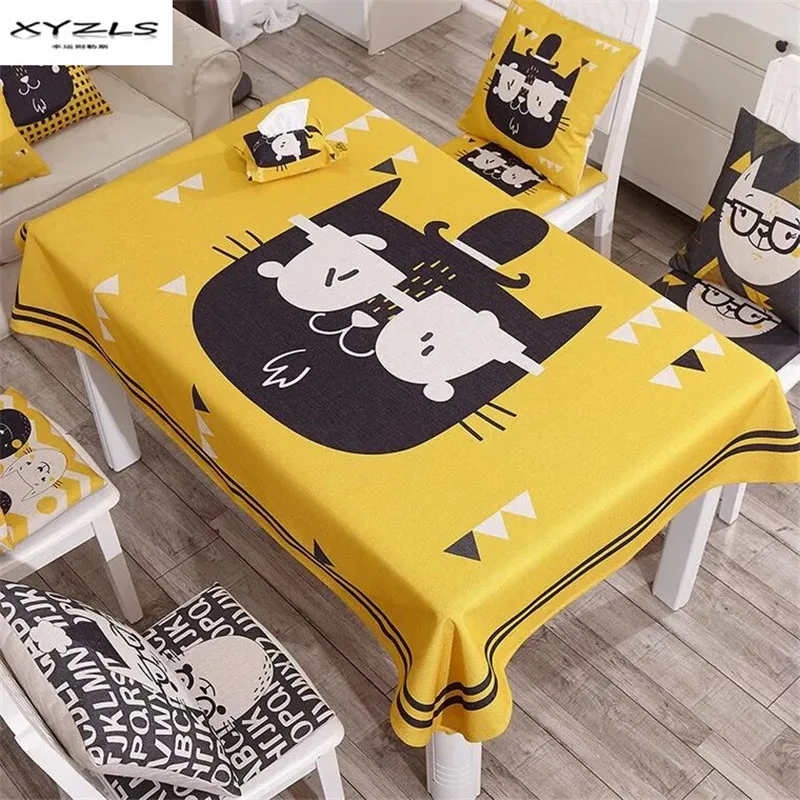 XYZLS Cartoon Cats Tablecloth Cotton Linen Dinner Table Cloth Cute Thicken Dust-proof Table Cover for Home Decoration
XYZLS Cartoon Cats Tablecloth Cotton Linen Dinner Table Cloth Cute Thicken Dust-proof Table Cover for Home Decoration