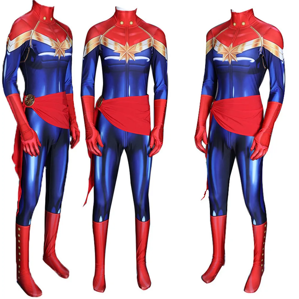 Movie Anime Captain Marvel Carol Danvers Avengers Cosplay Costume Superhero Zentai Halloween Carnival Party For Adult Women Kids
Movie Anime Captain Marvel Carol Danvers Avengers Cosplay Costume Superhero Zentai Halloween Carnival Party For Adult Women Kids