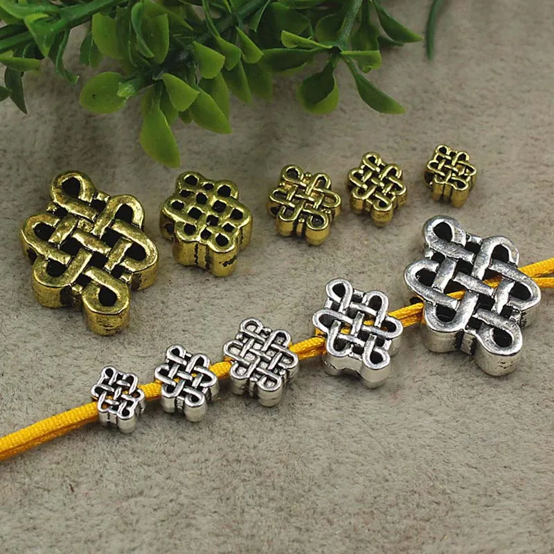 20pcs/lot Classic Chinese Knot Alloy Spacer Beads Antique Gold/Silver Handmade Ethnic Charm Beads Materials DIY Jewelry Making
20pcs/lot Classic Chinese Knot Alloy Spacer Beads Antique Gold/Silver Handmade Ethnic Charm Beads Materials DIY Jewelry Making