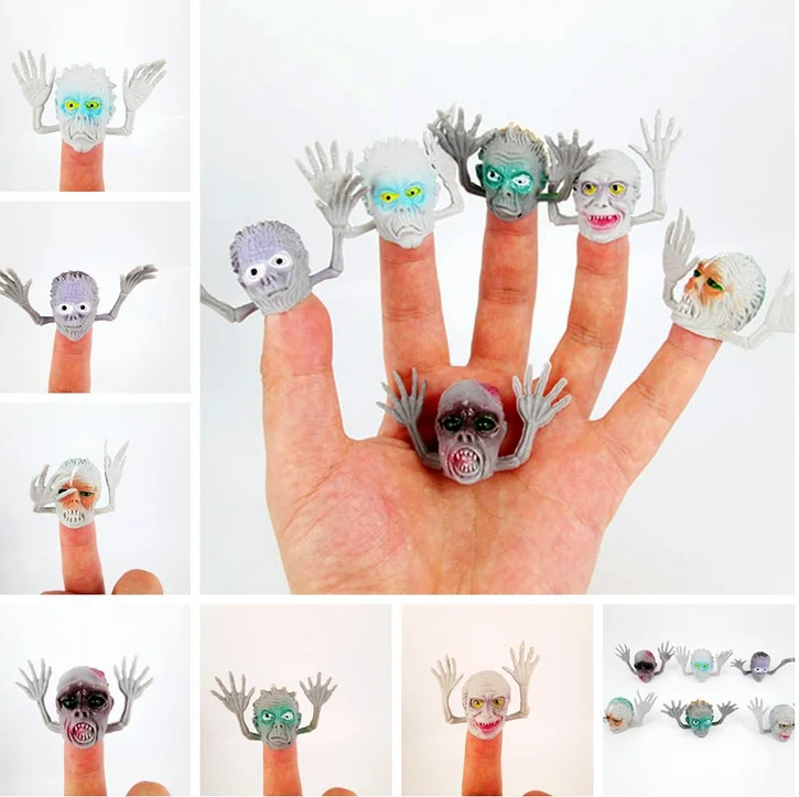 6 pcs/lot Novel plastic finger puppet Halloween terror Ghost story Mini funny toys with small finger Gashapon toys GYH
6 pcs/lot Novel plastic finger puppet Halloween terror Ghost story Mini funny toys with small finger Gashapon toys GYH