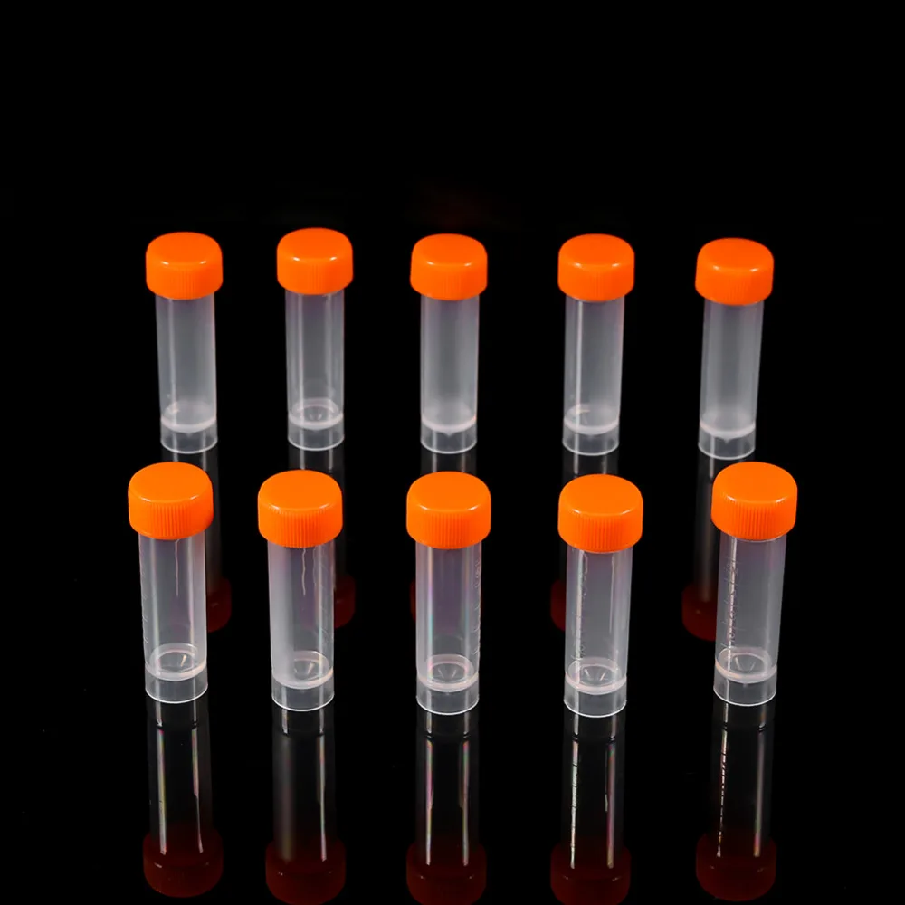 10pcs/Lot 5ml Plastic Frozen Test Tubes Vial Screw Seal Cap Pack Container with Silicone Gasket
10pcs/Lot 5ml Plastic Frozen Test Tubes Vial Screw Seal Cap Pack Container with Silicone Gasket