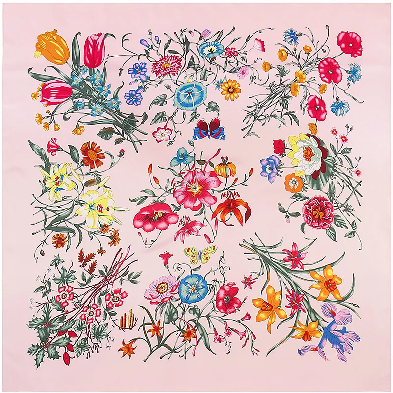 colorful floral 130*130cm twill silk scarf women square scarves new style tassel lady spring fashion female scarf party supplies
colorful floral 130*130cm twill silk scarf women square scarves new style tassel lady spring fashion female scarf party supplies