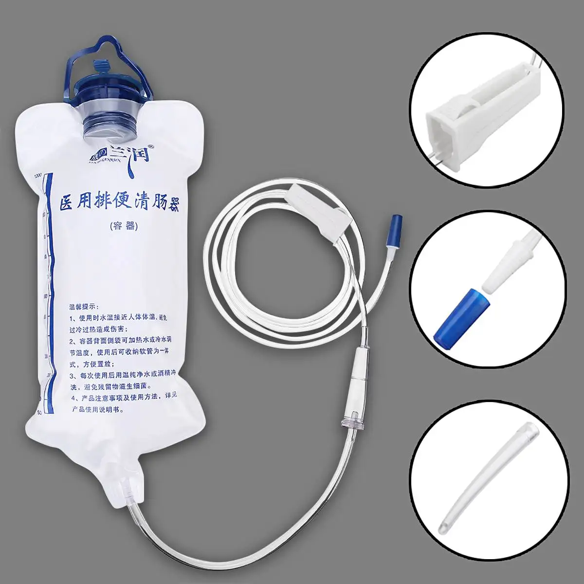 1200ml Reusable Enema Kit Cleansing Enema Bag Kit with 10 xCleaning Head for Bowel Management Acute Treatments
1200ml Reusable Enema Kit Cleansing Enema Bag Kit with 10 xCleaning Head for Bowel Management Acute Treatments