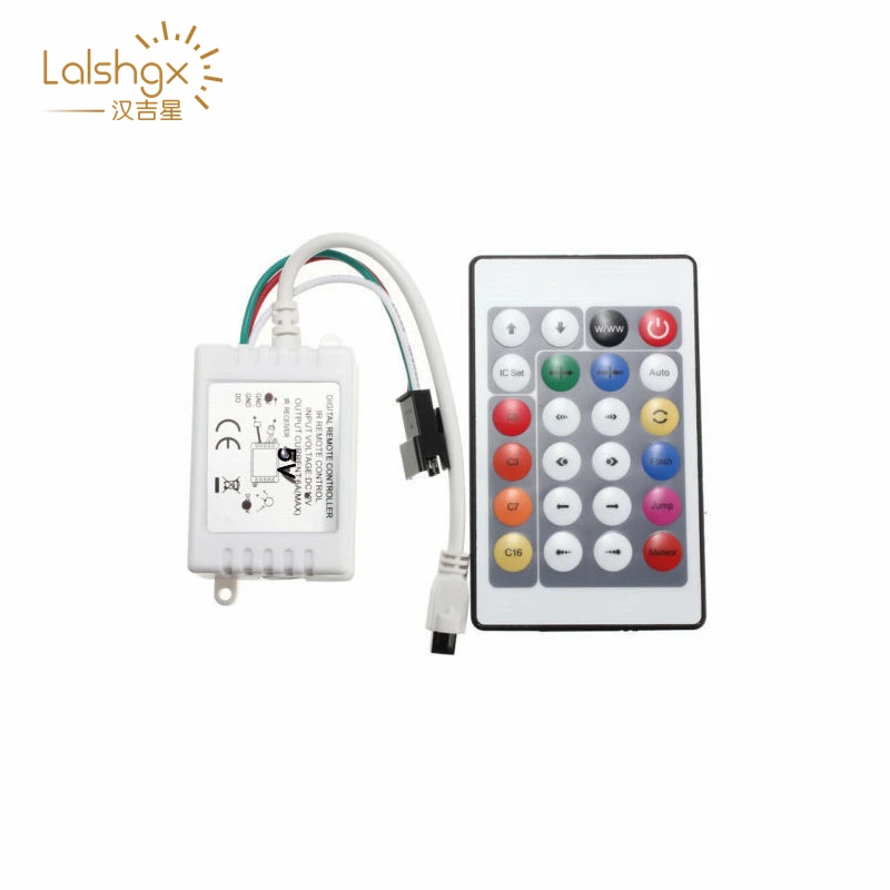 DC5V 12V 6A 24Key IR Remote LED Controller Dimmer For WS2811 WS2812b 2812 2811 RGB full color LED Strip Light Lamp Tape Ribbon
DC5V 12V 6A 24Key IR Remote LED Controller Dimmer For WS2811 WS2812b 2812 2811 RGB full color LED Strip Light Lamp Tape Ribbon