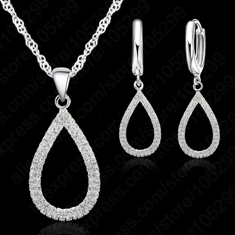 Exquisite Wedding Engagement Bridal Necklace Earring Jewelry Set High Quality 925 Sterling Silver With Zircon Crystal
Exquisite Wedding Engagement Bridal Necklace Earring Jewelry Set High Quality 925 Sterling Silver With Zircon Crystal