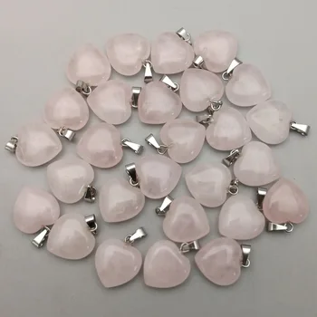Fashion natural quartz rose stone pendant charms pink crystal small heart pendants for jewelry making 50pcs Wholesale
Fashion natural quartz rose stone pendant charms pink crystal small heart pendants for jewelry making 50pcs Wholesale
