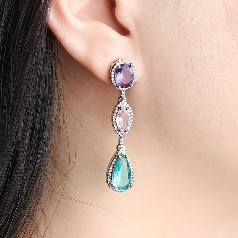 2023 New Trendy Copper Colorful AAA Cubic Zirconia Water Drop Geometric Trendy Dangle Earrings Women Earrings Free Drop Shipping
2023 New Trendy Copper Colorful AAA Cubic Zirconia Water Drop Geometric Trendy Dangle Earrings Women Earrings Free Drop Shipping