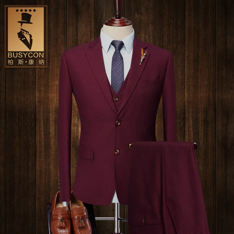 Burgundy Tuxedo Jacket Mens Slim Fit 3 Piece Custom Wedding Groom Red Tuxedo Jacket Trajes Hombre Formal
Burgundy Tuxedo Jacket Mens Slim Fit 3 Piece Custom Wedding Groom Red Tuxedo Jacket Trajes Hombre Formal