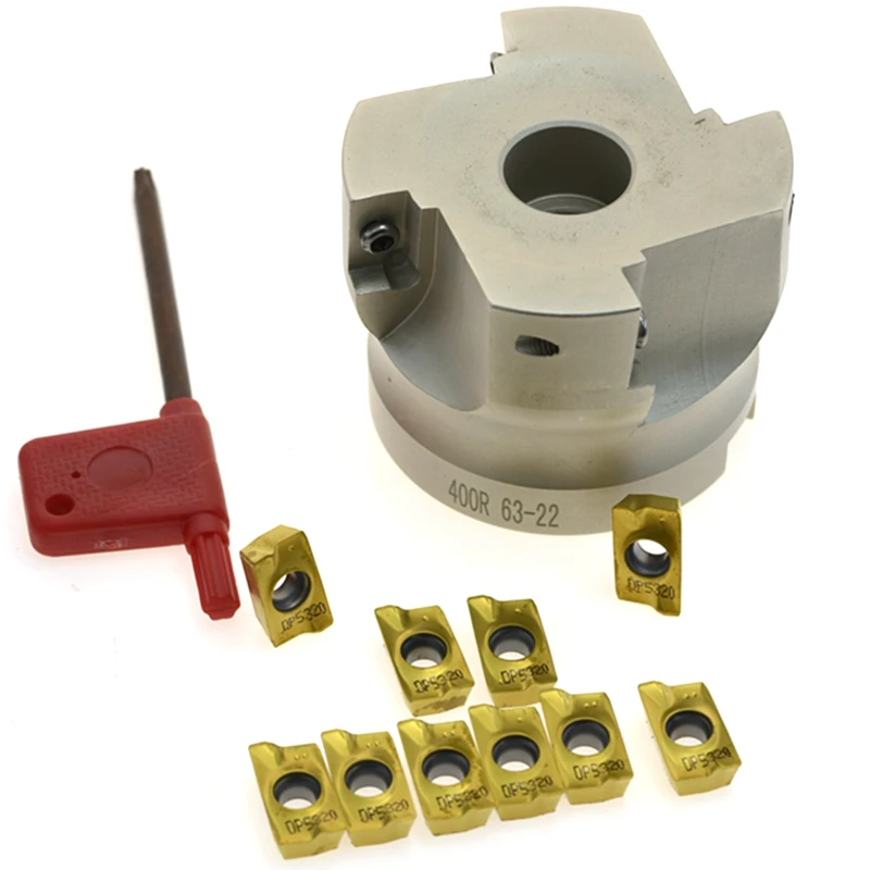 DGAMDJ 1pc BAP400R-63-22 angle shoulder Face End Mill Cutter 4 Flute Precision Milling Tools With 10pcs APMT1604 Inserts
DGAMDJ 1pc BAP400R-63-22 angle shoulder Face End Mill Cutter 4 Flute Precision Milling Tools With 10pcs APMT1604 Inserts