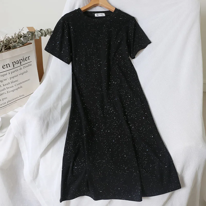 Summer Tshirt Dress Women Clothes 2019 Shiny Black Casual Dress Korean Party T Shirt Dresses Vintage Vestido Mujer 3880 KJ2339
Summer Tshirt Dress Women Clothes 2019 Shiny Black Casual Dress Korean Party T Shirt Dresses Vintage Vestido Mujer 3880 KJ2339