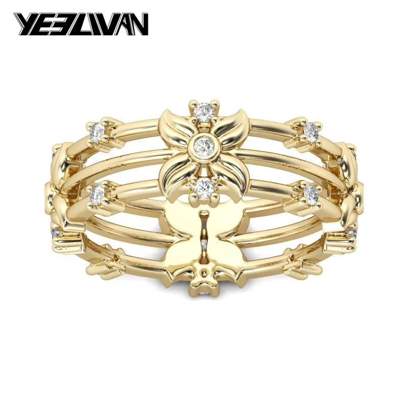 Bohemia 3 layers Gold Color Flower Crystal A Circle Rings Fashion Butterfly Zircon Wedding Rings for Women Drop Shipping Jewelry
Bohemia 3 layers Gold Color Flower Crystal A Circle Rings Fashion Butterfly Zircon Wedding Rings for Women Drop Shipping Jewelry