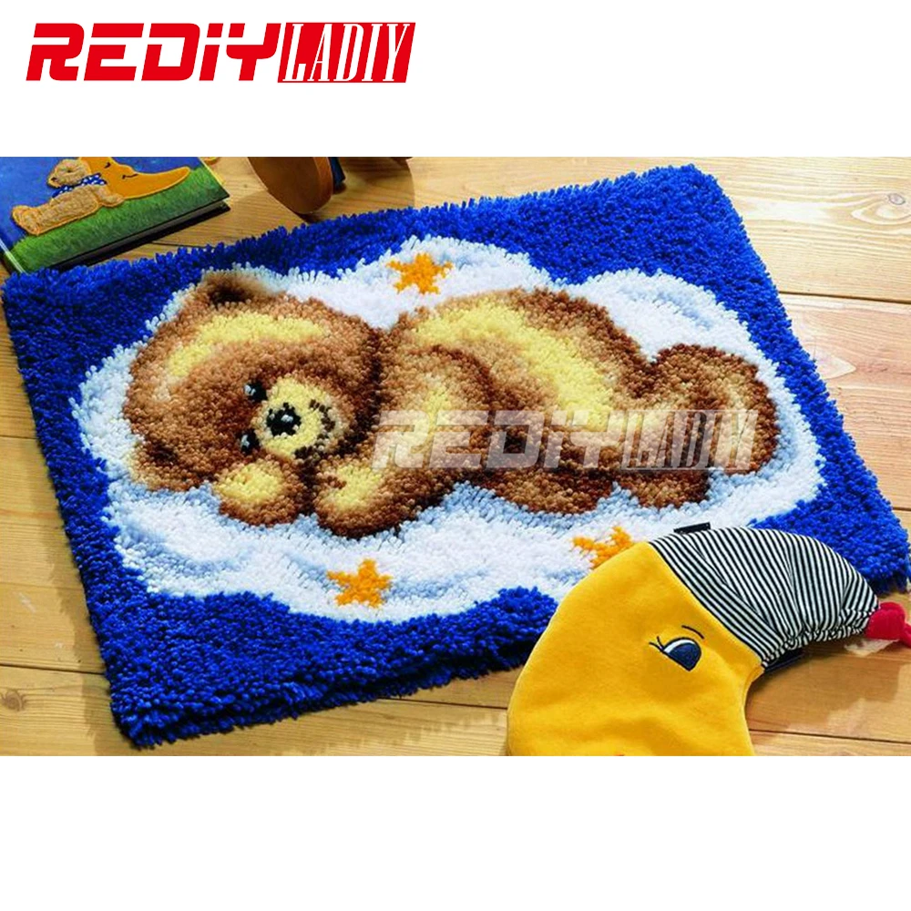New Latch Hook Rug Kits DIY Needlework Unfinished Crocheting Rug Yarn Cushion Mat Embroidery Carpet Rug Ted on Cloud Home Decor
New Latch Hook Rug Kits DIY Needlework Unfinished Crocheting Rug Yarn Cushion Mat Embroidery Carpet Rug Ted on Cloud Home Decor