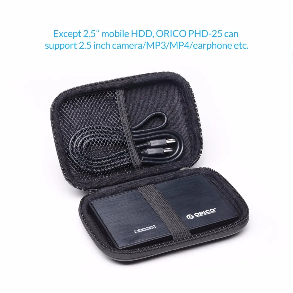ORICO 2 5 дюймов HDD защитная коробка сумка чехол для внешнего Портативный жёсткий