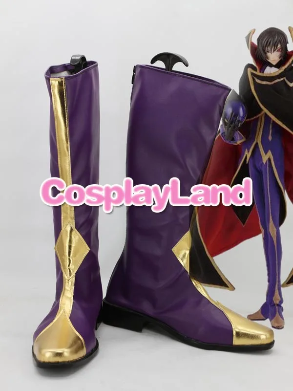 Code Geass Lelouch Zero Purple Cosplay Boots Shoes Anime Party Cosplay Show Boots Custom Made for Adult Men Shoes
Code Geass Lelouch Zero Purple Cosplay Boots Shoes Anime Party Cosplay Show Boots Custom Made for Adult Men Shoes
