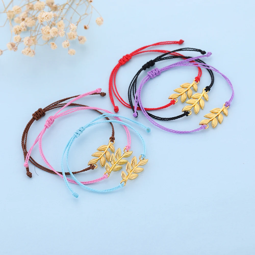My Shape Handmade Knot Wrap Black Waxed Rope Gold Color Leaf Charm Bracelet Polyester Waterproof Adjustable Bracelets Bangles
My Shape Handmade Knot Wrap Black Waxed Rope Gold Color Leaf Charm Bracelet Polyester Waterproof Adjustable Bracelets Bangles